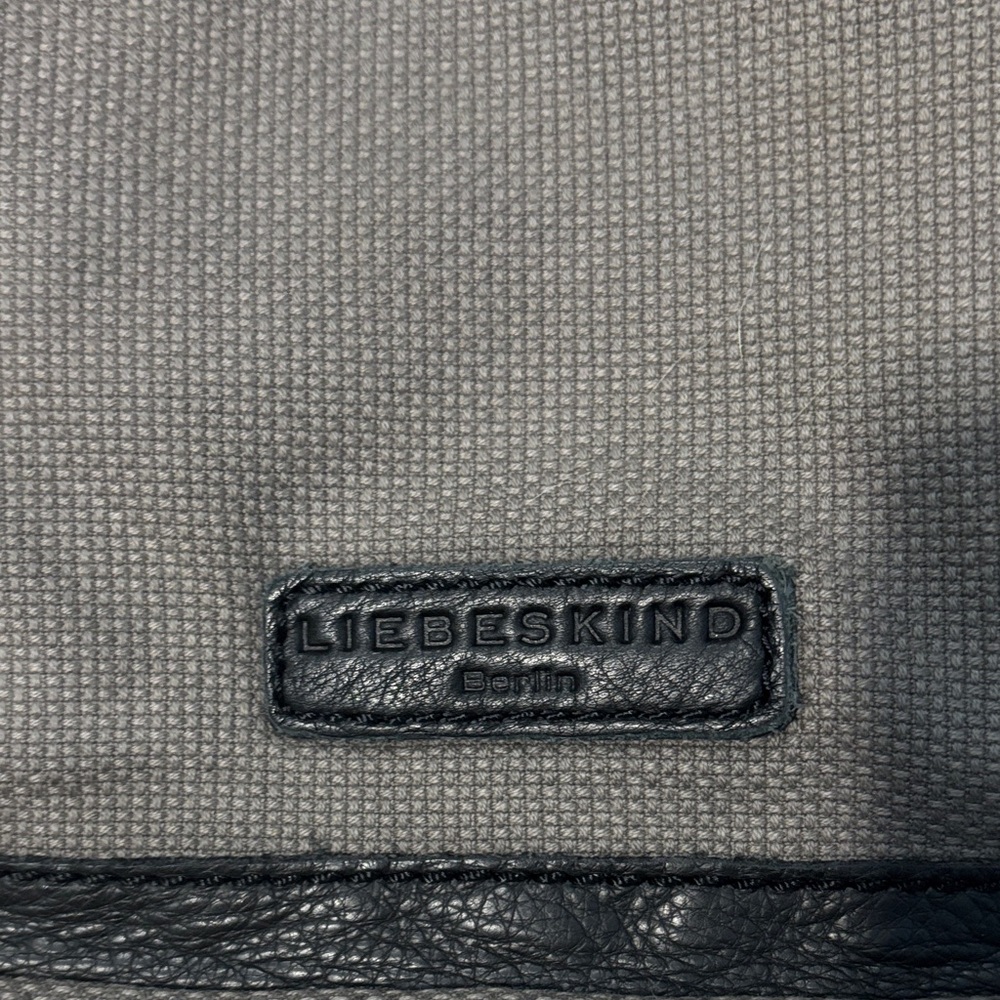 Liebeskind Berlin Black and Gray Shoulder Bag Canvas and Leather - Picture 2 of 4